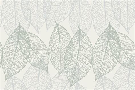 Grey Leaves Print A Wallpaper