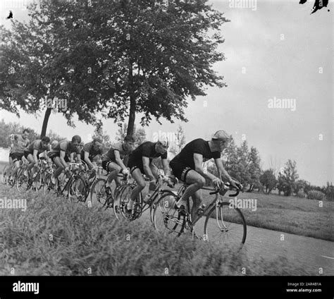 continued third stage tour of the netherlands date august 8 1956 keywords cyclists stock