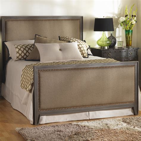 Wesley Allen Iron Beds Queen Avery Iron Bed With Upholstered Panels And