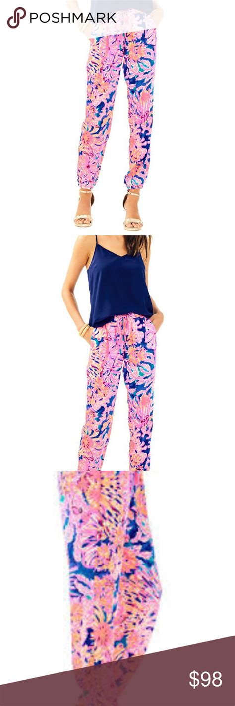 Lilly Pulitzer Piper Pant Swirling Seadream Large Clothes Design