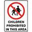 CHILDREN PROHIBITED IN THIS AREA  Buy Now Discount Safety Signs