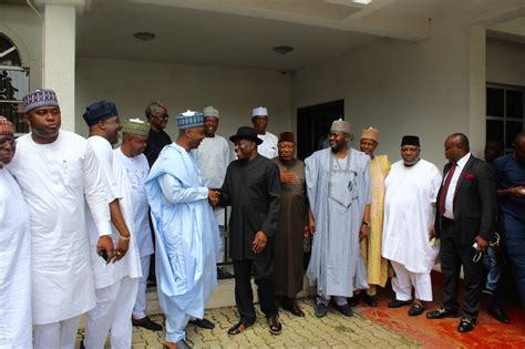 Saraki Led Pdp Reconciliation Committee Meets Ex President Jonathan