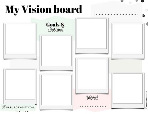 Vision Board Template 27 Cute Andfree Dream Board Printables