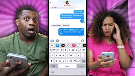 breaking up with my girlfriend through text message prank she cries youtube