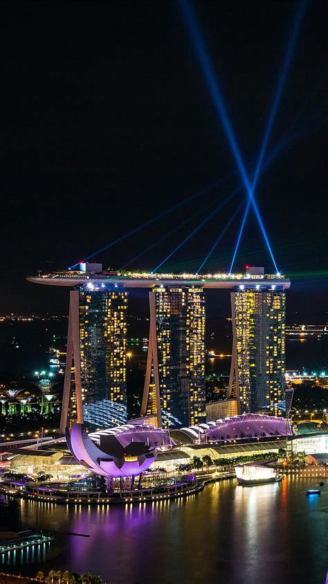 Singapore City Lights Hd Phone Wallpaper Peakpx