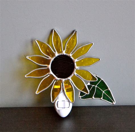 Sunflower Stained Glass Nightlight Etsy