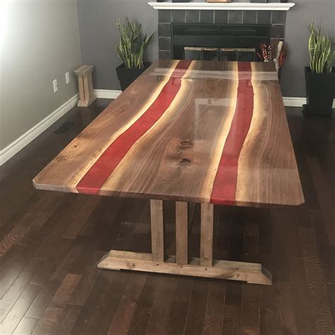 Finally Finished My Walnut Double Epoxy River Table Rwoodworking