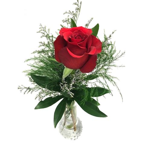 Single Rose In A Bud Vase Kamloops Flower Delivery Kamloops Florist