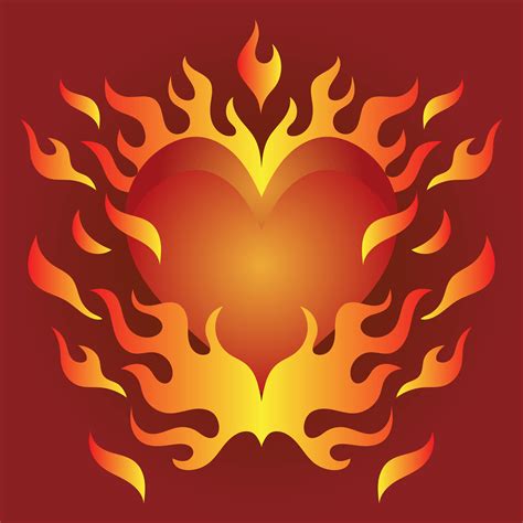 Flaming Heart Heart 173631 Vector Art At Vecteezy