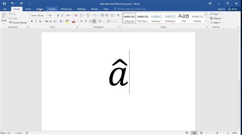 How To Put A Hat Over Any Letter Or Character In Word Youtube