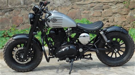 Manufacturers of the bullet, classic, interceptor, contental gt, himalayan and thunderbird series. Royal Enfield modified into bobber | bike modification ...