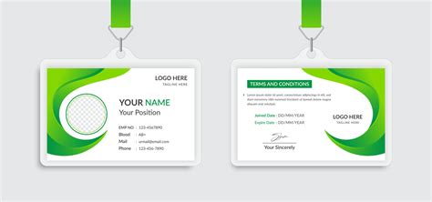 Id Card Green Vector Art Icons And Graphics For Free Download