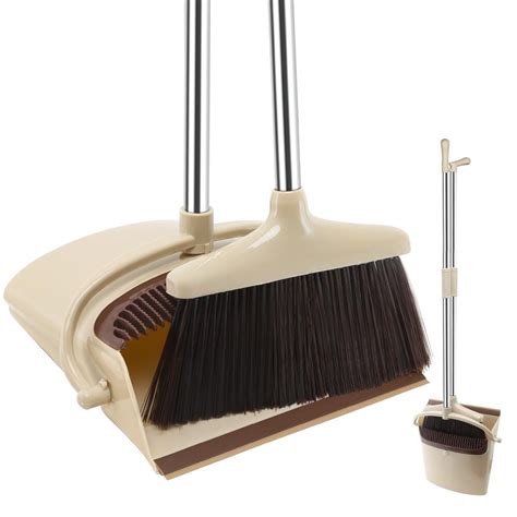 Fgy Broom And Dustpan Set With Removable Handle For Indoor And Pet