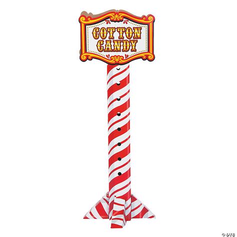 Carnival Cotton Candy Post Cardboard Stand Up Discontinued