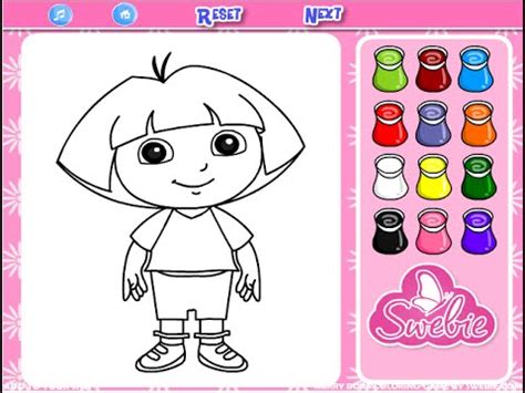 We offer the coolest coloring games for coloring games. Dora The Explorer Coloring Game Play - YouTube