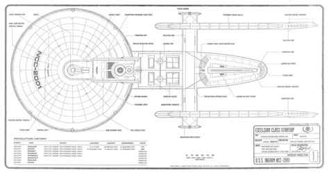 Uss Excelsior Ingram Class Plans Revised Sheet 01 By Shipschematicsnet
