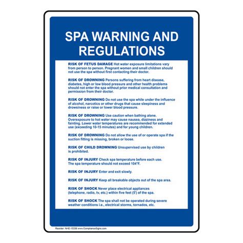 Vertical Sign Policies Regulations Spa Warning And Regulations