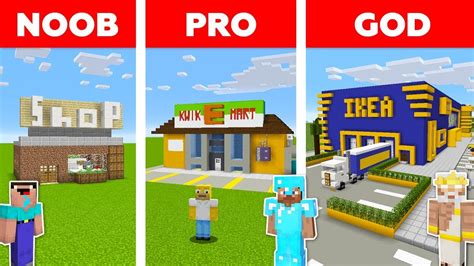 Minecraft Battle Noob Vs Pro Vs God Store In Minecraft Animation