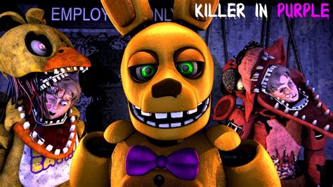 Fnaf Killer In Purple Playing As Spring Bonnie And Stuffing Children