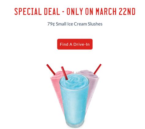Sonic Small Ice Cream Slushes For 079 On March 22