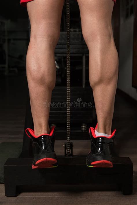 Training Strong Legs Calf Close Up Stock Image Image Of Caucasian