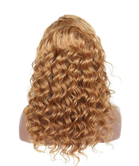 Cara 27 Honey Blonde Loose Wave Lace Front Wigs Human Hair With Baby
