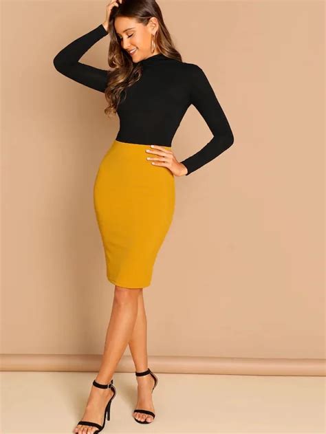 Slim Fit Pencil Skirt Pencil Skirt Outfits Womens Pencil Skirts