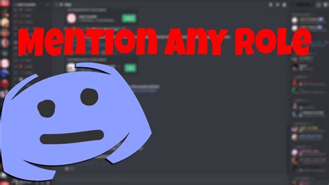 How To Mention Any Role In Discord YouTube