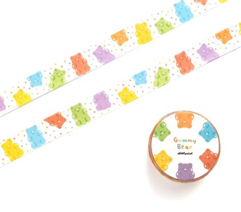 Gummy Bear Washi Tape Planner Bullet Journal Sticker Cute Etsy