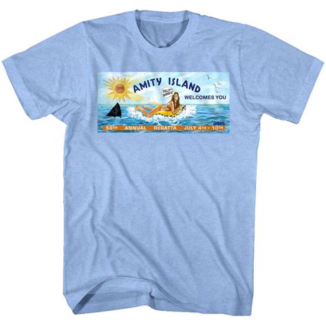 Jaws Amity Island Welcomes You Billboard Mens T Shirt Annual Regatta