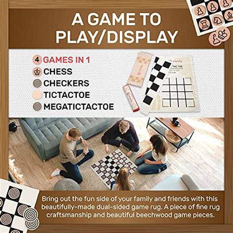 Vivvly 4 In 1 Giant Checkers Game For Kids Giant Chess Set For Kids
