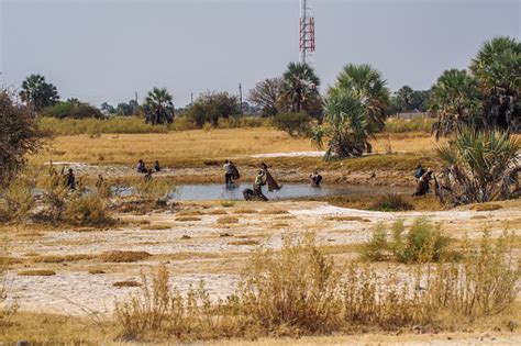 Opuwo Namibia Namibian People Working On The Fields Seen