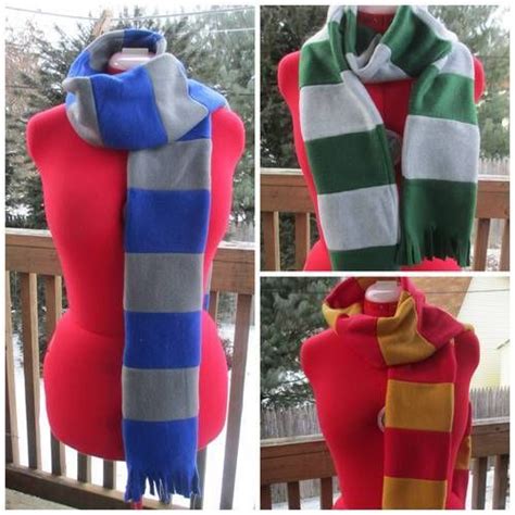Simple Double Layered Hogwarts Fleece Scarves With