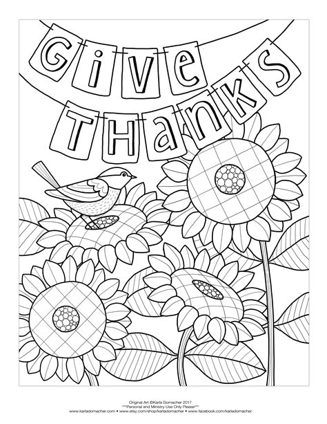 Free Printable Gratitude Coloring Pages