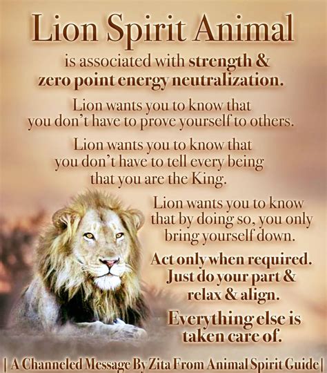 Lion Spirit Animal Lion Spirit Animal Spirit Animal Spirit Animal