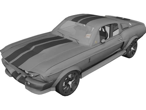 Ford Mustang Shelby Gt500 Eleanor 3d Model 1967 3dcadbrowser