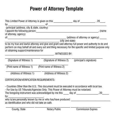 A Simple Power Of Attorney Form That Is Free Sample Power Of Attorney Blog