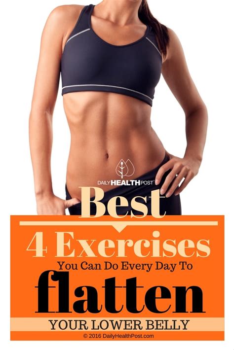 Best 4 Exercises You Can Do Every Day To Flatten Your Lower Belly