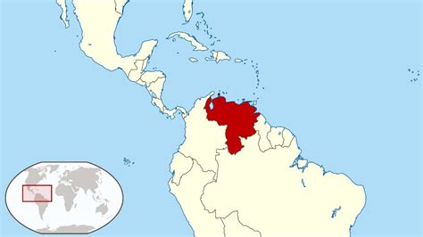 Large Location Map Of Venezuela In South America Venezuela South