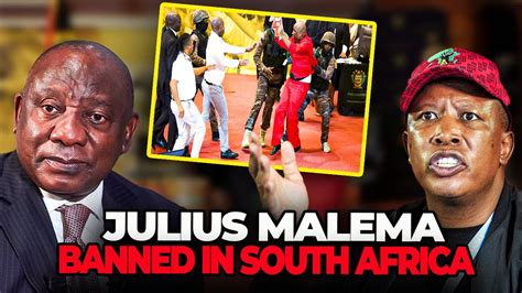 South Africa Julius Malema Banned From Attending State Of The Nation