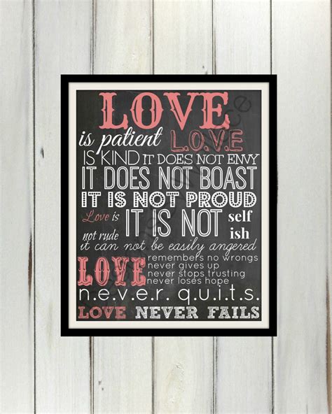 Love Is Patient Love Is Kind Love Never Gives Up Digital