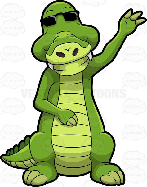 Arthur The Alligator Waving Hello Waving Hello Cartoon Clip Art