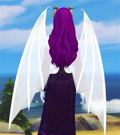 Zaneida And The Sims 4 — Closed Wings Transparent Tattoo Texture