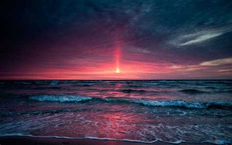 Beautiful Beach Sunset A Pondering Mind