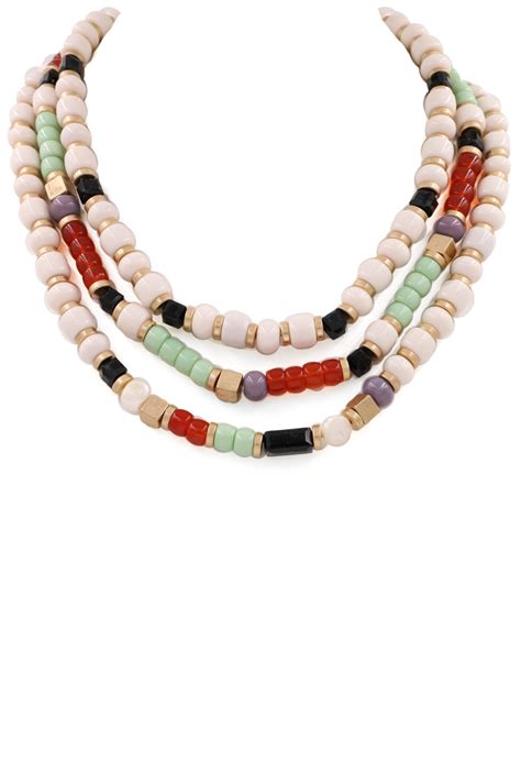 NUDE Bead Layered Necklace Necklaces