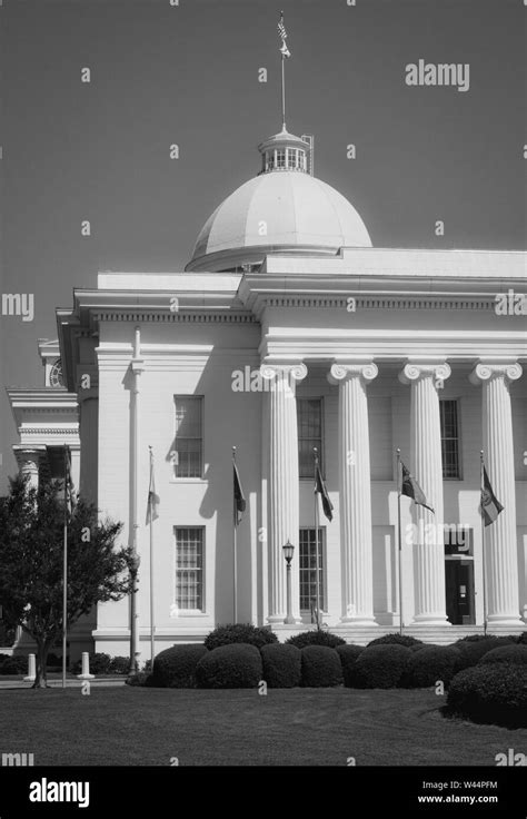 The Historical Alabama State Capitol Building In Montgomery Al In