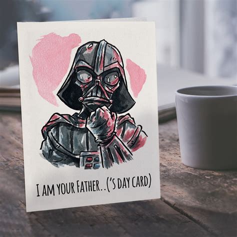 Funny Star Wars Fathers Day Card I Am Your Father Etsy