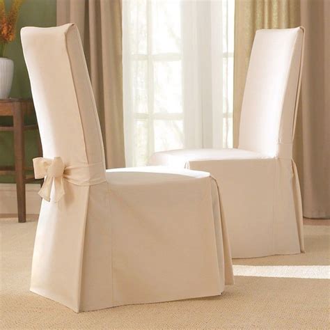 Dining chair covers washable stretch chair slipcover removable chair protector. Sure Fit Cotton Classic Dining Chair Slipcover - On Sale ...