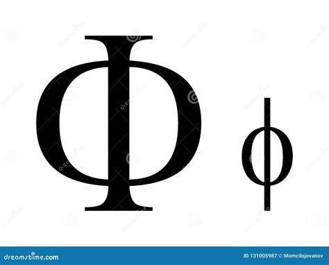 Greek Alphabet Letter Phi Stock Vector Illustration Of Greek