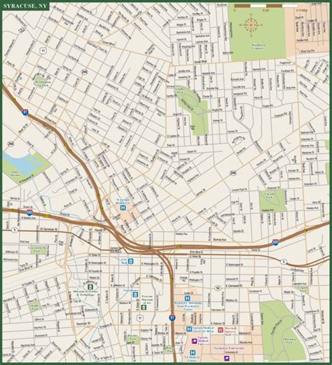 Syracuse Metro Map Digital Vector Creative Force